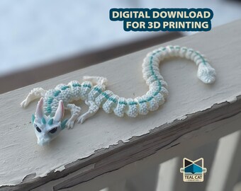 Drago pasquale dai coni setolosi articolato, file STL/3MF per stampa 3D