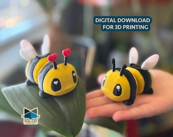 Bumblebee and Heart Bee by Teal Cat Creative | STL File | 3MF | Flexi Pet
