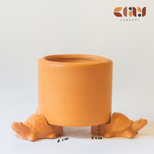 Piedi in vaso di terracotta / Riser in vaso di terracotta - Set di tre tartarughe