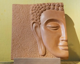 Terra Cotta Buddha Bas-relief