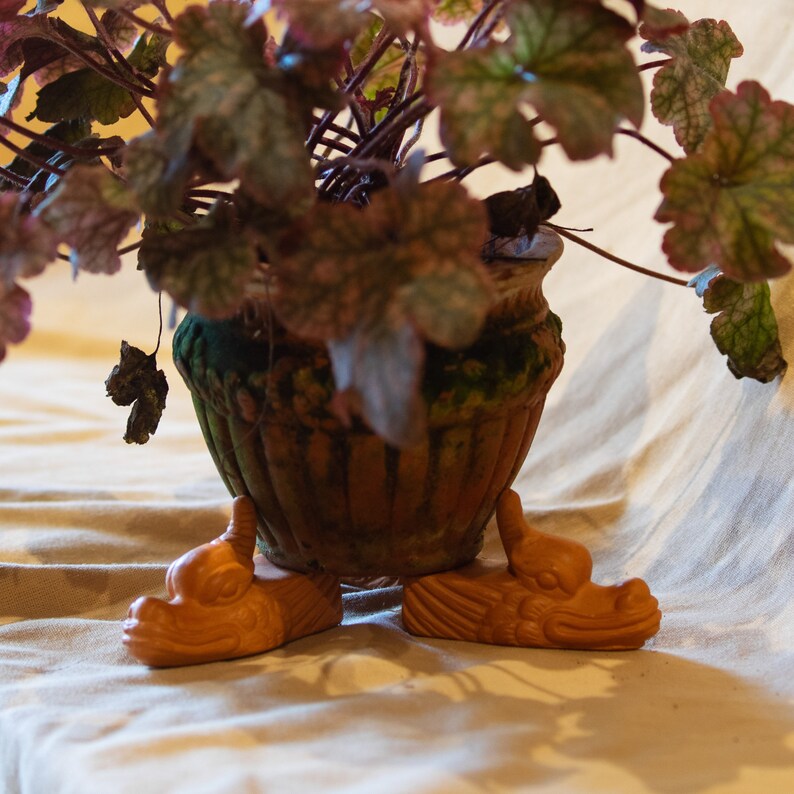 Dragon Pot Risers Terra Cotta Dragon Pot Feet - Set of 3 Plant Risers - Etsy