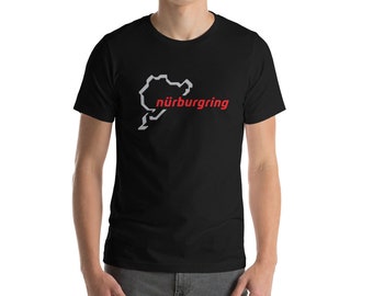 Nurburgring Map Graphic Tee Shirt Day Track Gift matching idea. Automotive gift, automotive enthusiast gift. Track day for man women T-Shirt