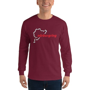 Nurburgring Map Graphic Day Track Gift. matching idea. Automotive gift, automotive enthusiast gift. Track day man women Long Sleeve Shirt
