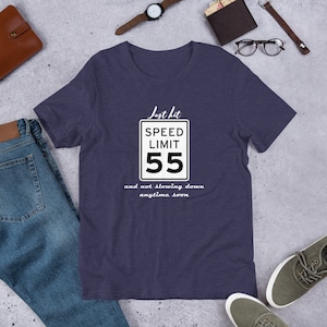 Just hit 55 years old and not slowing down. Birthday gift 55th year old. cute gift idea for men and women. Birthday gift T-Shirt