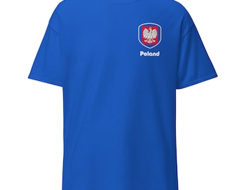 Poland world cup soccer Tee, Polish gift, PolandFootball, World cup. Soccer Player, Sports Team shirt. Camiseta clásica hombre