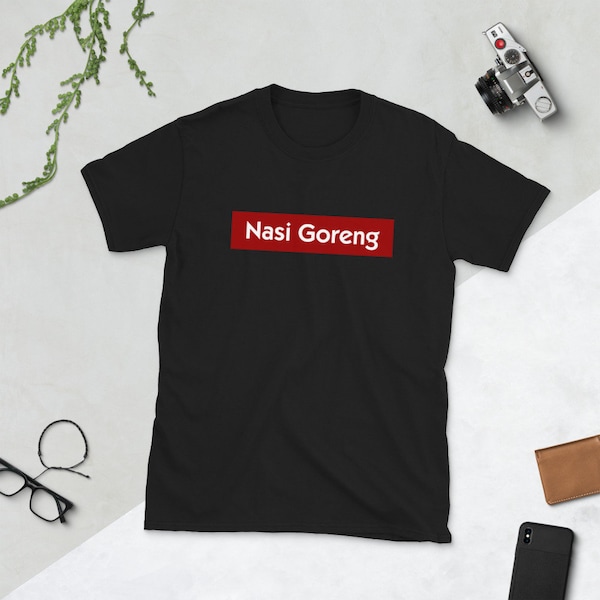 Nasi Goreng. Love Eat Cook. Food Box Logo Funny. Foddie gift idea. Indonesian fried rice lover. Souvenir from Bali Kuta. T-Shirt