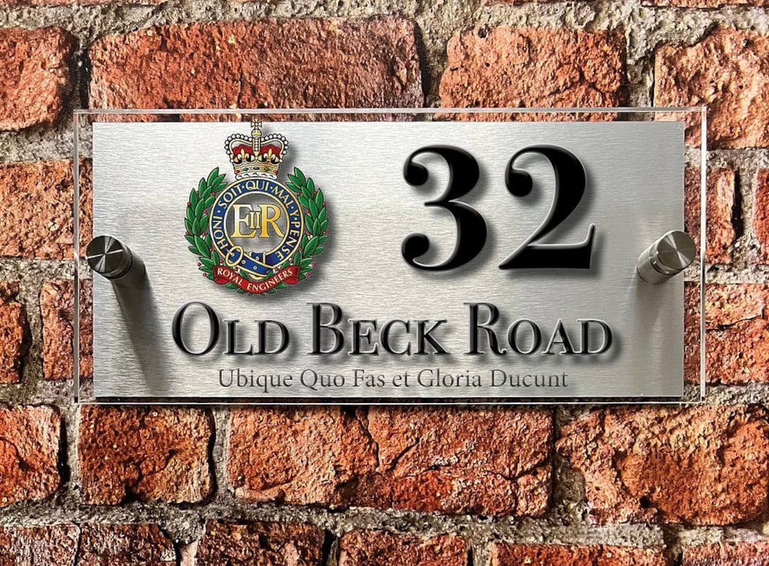 Uk Engineering Sign Royal Engineers Regimental House Sign - Etsy UK