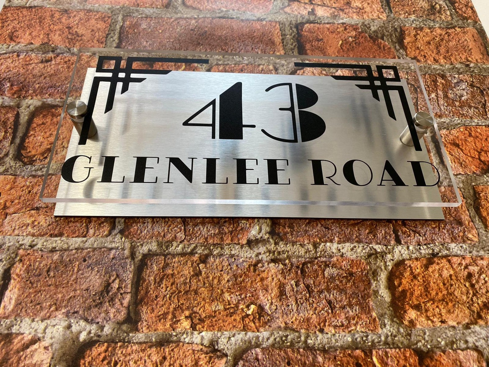 Art Deco Style House Sign Modern Looking With Super Thick Etsy UK