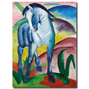 Franz Marc&#39;s Blue Horse I (1911) famous painting artwork