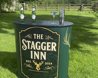 Custom Cocktail Bar Counter | Drinks Station | Personalised Gin Bar | Garden Party