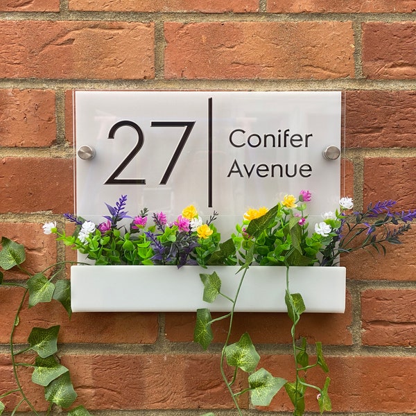 House Number Planter Box Etsy UK