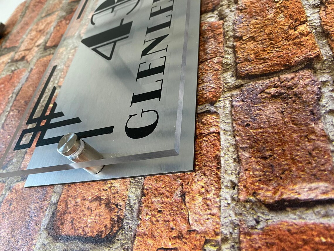 Art Deco Style House Sign Modern Looking With Super Thick Etsy UK