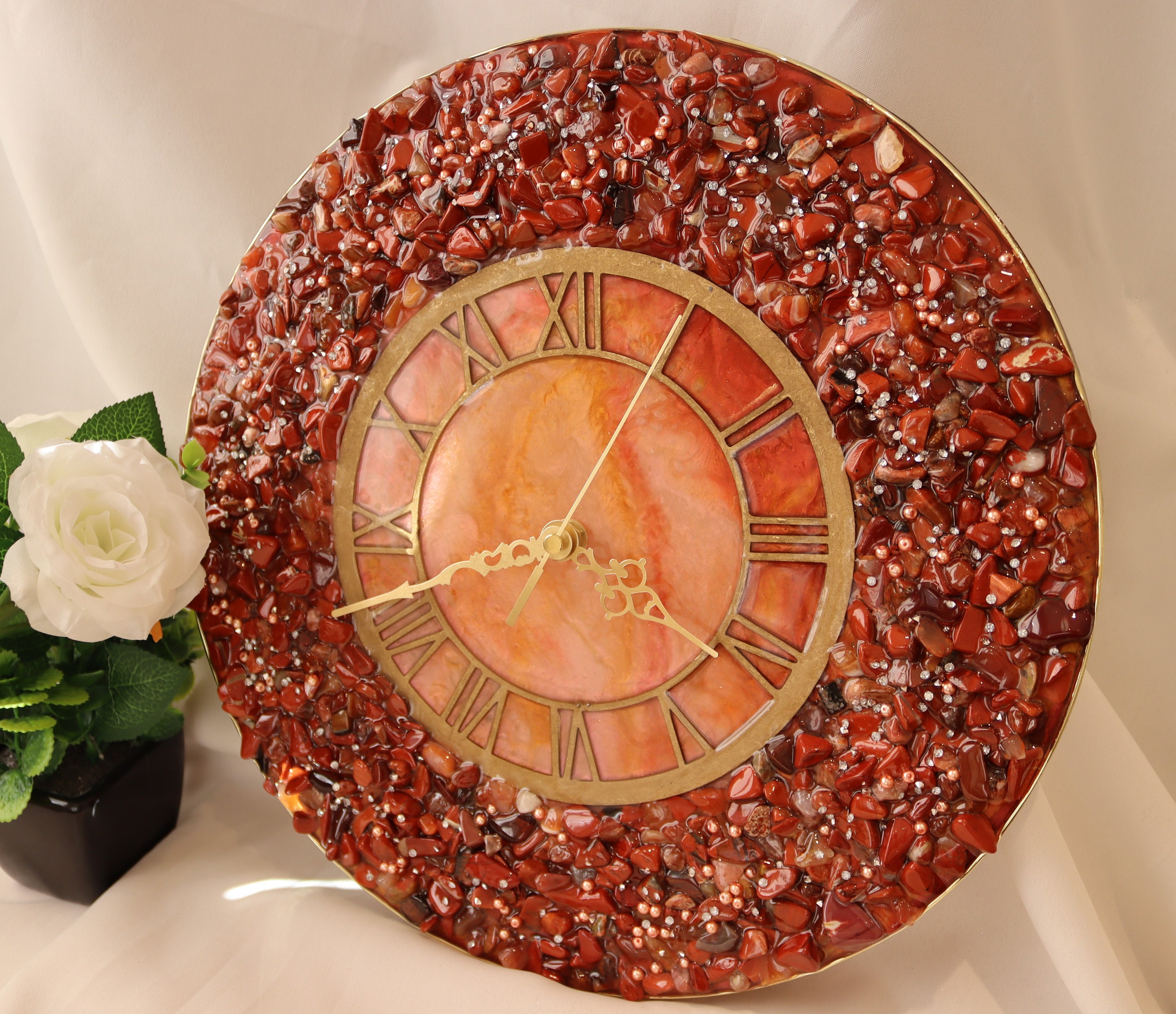 Clock, Wall Clock, Resin Art Clock,unique Handmade Resin Wall Clock