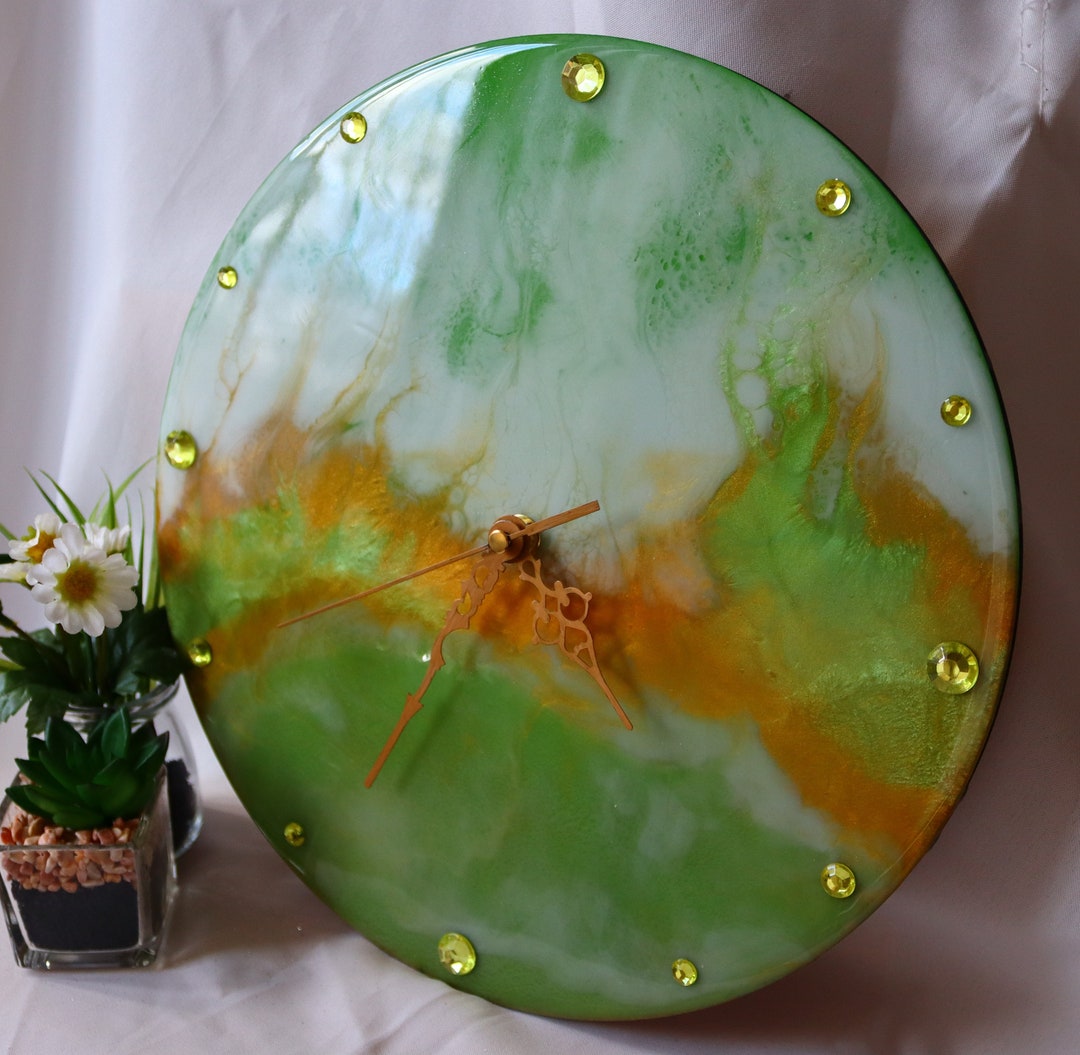 Clock, Wall Clock, Resin Art Clock, Abstract Resin Clock, Unique