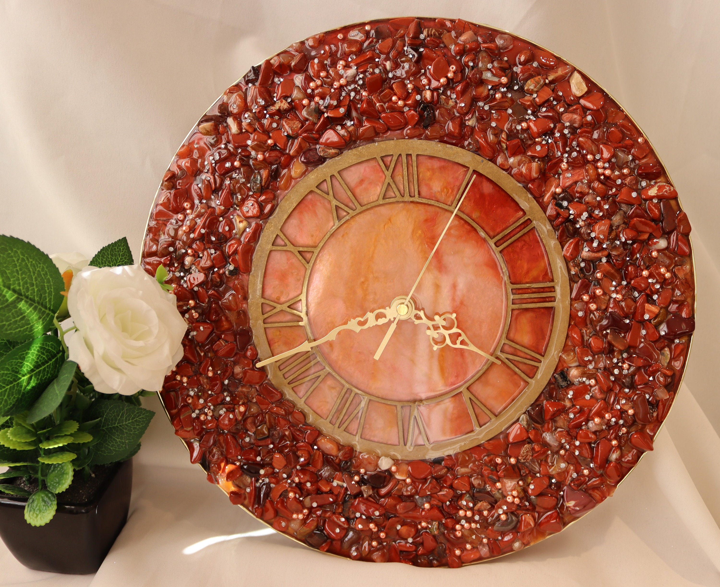 Clock, Wall Clock, Resin Art Clock,unique Handmade Resin Wall Clock