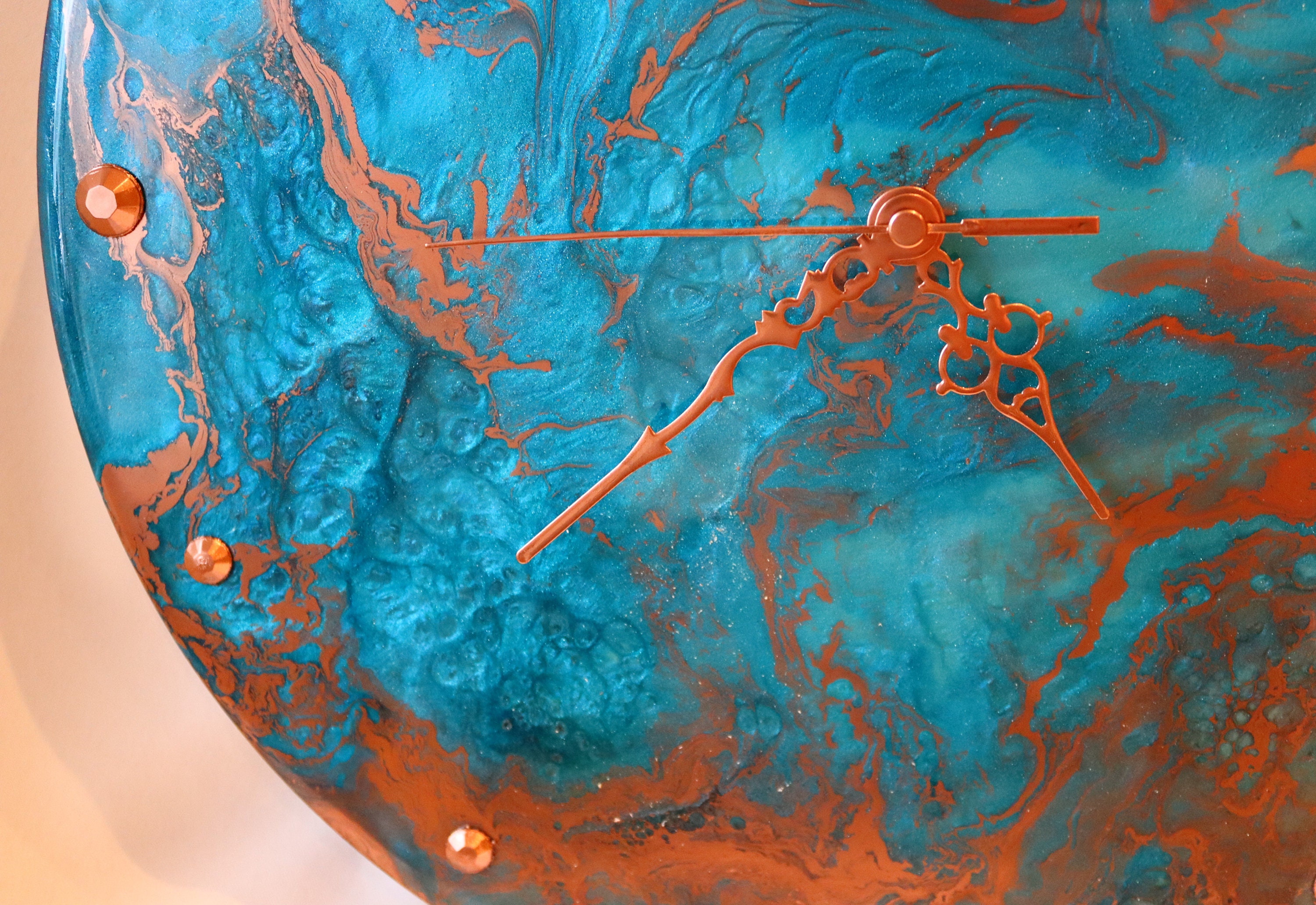 Clock Wall Clock Resin Art Clock Abstract Resin Clock Etsy UK