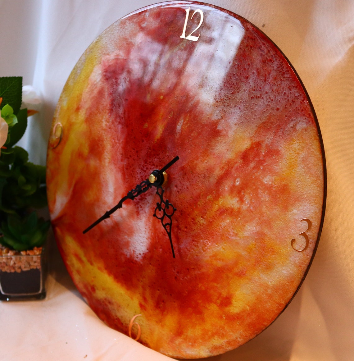Clock, Wall Clock, Resin Art Clock, Abstract Resin Clock, Unique