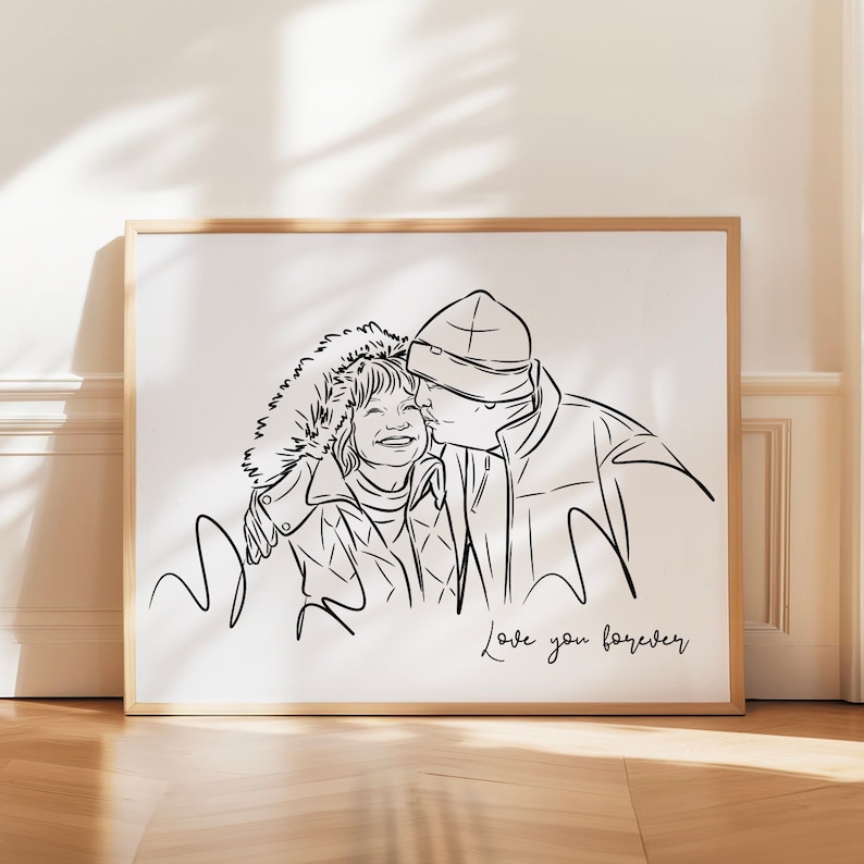 Customizable Line Art: A Unique Way to Celebrate Your Anniversary image 4