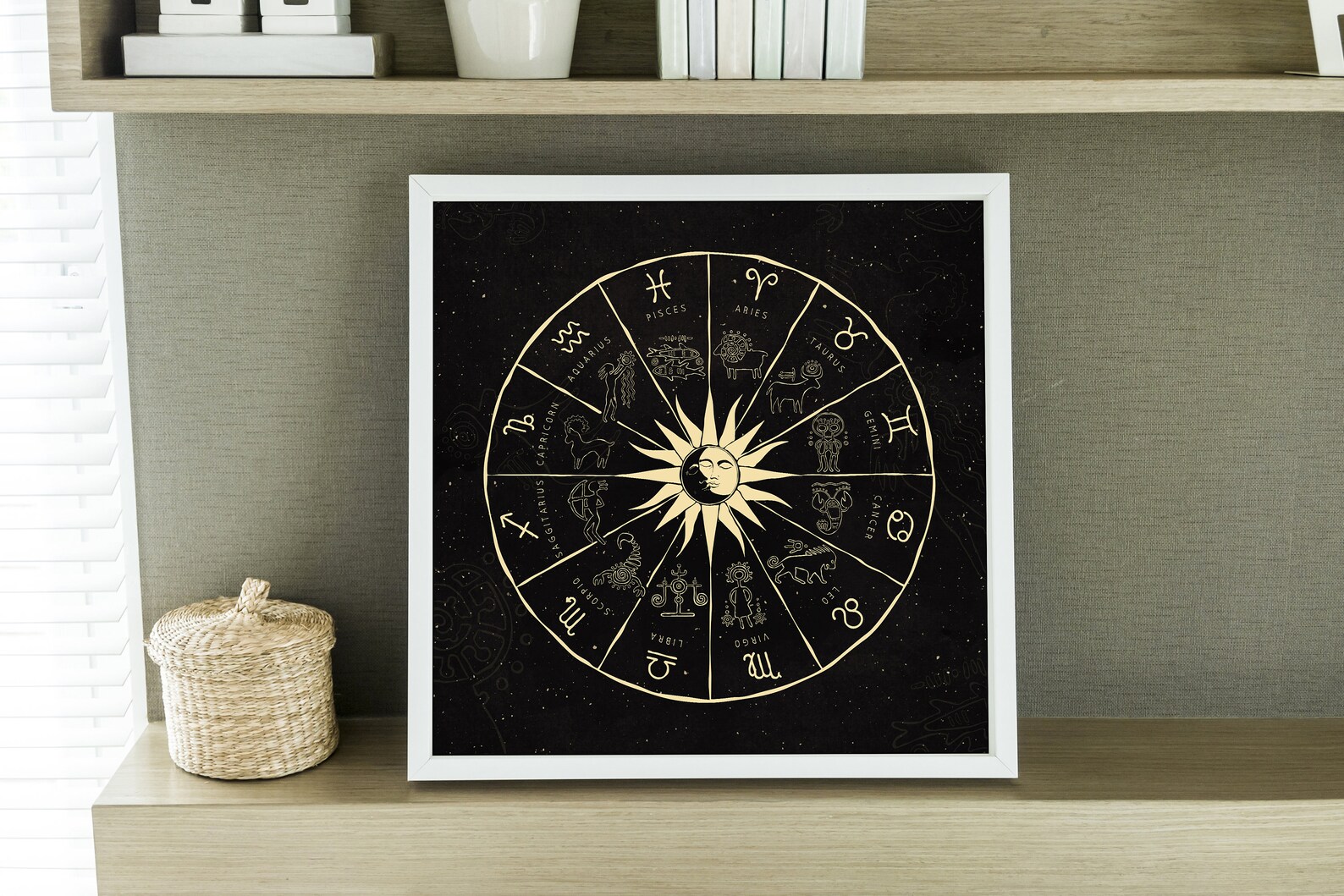 Dark Lunar Moon Calendar 2021 Zodiac Witches Wall Calendar Etsy
