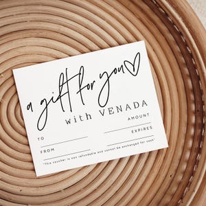 Tarjeta de regalo personalizable para cualquier ocasión / Vale digital Venada / Perfecto para cumpleaños, días festivos y celebraciones especiales