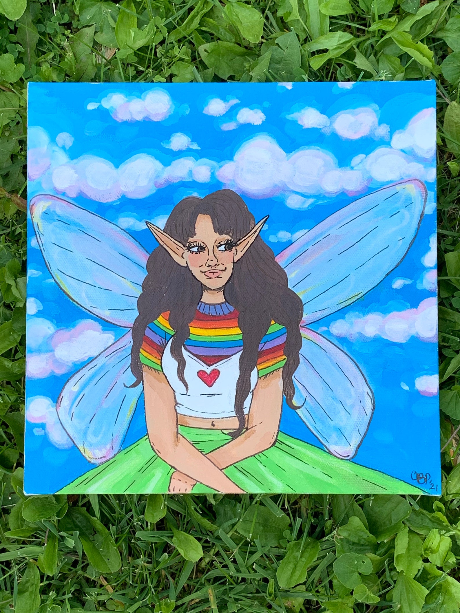 Fairy From The Painting Drama Adorable Fairy-Original Acrylic Painting | Etsy