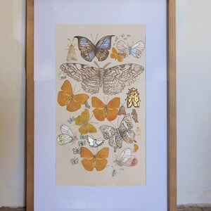 Hand-painted Linocut print