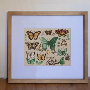 Hand-painted Linocut print