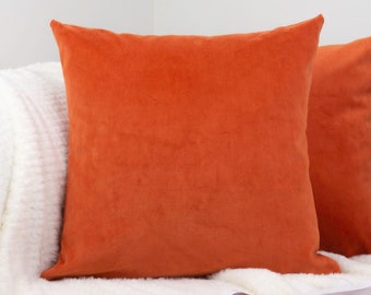 large orange throw pillows