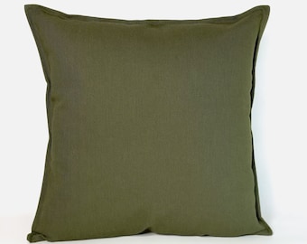 Upholstery Linen Moss Green Throw Pillow Covers Linen Scatter Moss Green Cushion Covers (All Sizes)