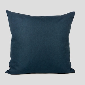 Cotton Linen Navy Blue Pillow Cover, Upholstery Linen Navy Blue Cushion Covers (All Sizes)