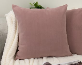 Dark Pink Velvet Pillow Cover, Velvet Pink Cushion Cover, Decorative Pink Pillow, All size.