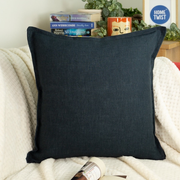 Dark Blue Pillow Etsy