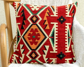 Oreiller Kilim turc fait à la main I 18x18 inc | vintage Kilim Oreiller l Etnich Tissu l Taies d’oreiller carrées l Home Sofa Decor