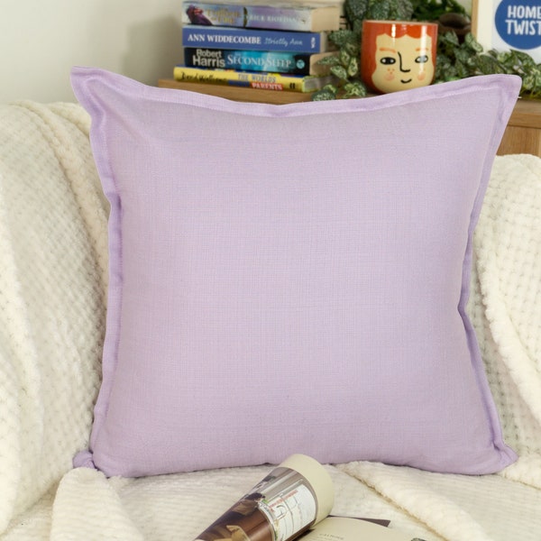 Purple Linen Pillow Cover, Purple Linen Pillowcase, Purple Linen Cushion Cover, All Sizes.