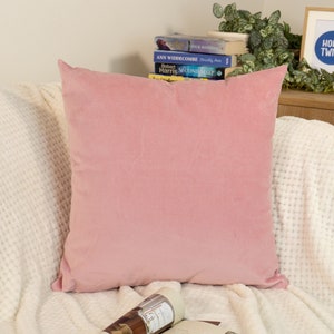 Luxury Velvet Baby Pink Pillow Cover, Pink Velvet Cushion Covers, (All Sizes)