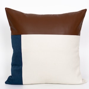 Color Block Pillow Cover Designer Navy Blue Scatter Cushion Cover