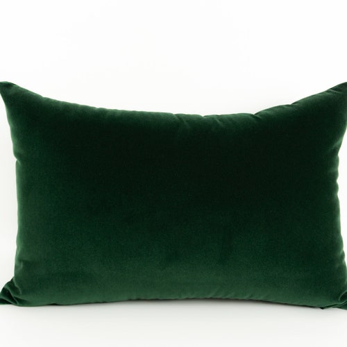 Dark Green Velvet Pillow Cover Etsy
