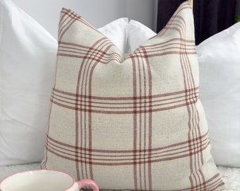 100% Cotton Striped Pillow Cover, Decorative Cotton Pillow-Cushion Cover (Any Custom Size)