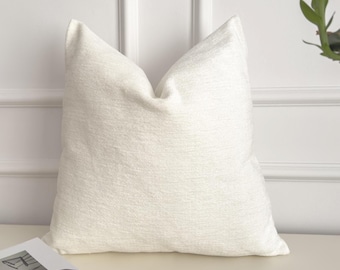 Luxury Teddy Boucle White Pillow Cover Home Decor Boucle White Cushion Cover, (All Sizes)