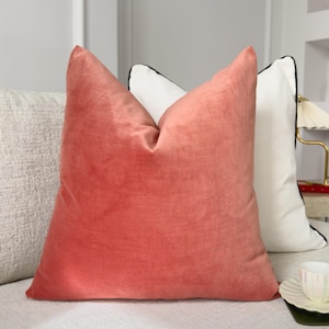 Velvet Powder Pink Pillow Cover Dusty Pink Cushion Cover Velvet Lumbar Pink Throw Pillow Cover (All Sizes)
