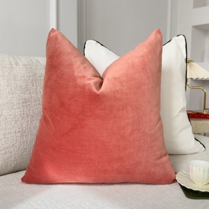 Velvet Salmon Pink Cushion Cover Powder Pink Throw Pillow Cover Home Decor Pink Lumbar Pillow all Sizes Etsy UK