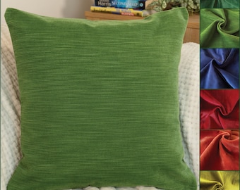 Fundas de almohada suaves de pana a rayas bohemias verdes, cojines decorativos texturizados para cojín de sofá, sala de estar (6 opciones de color)