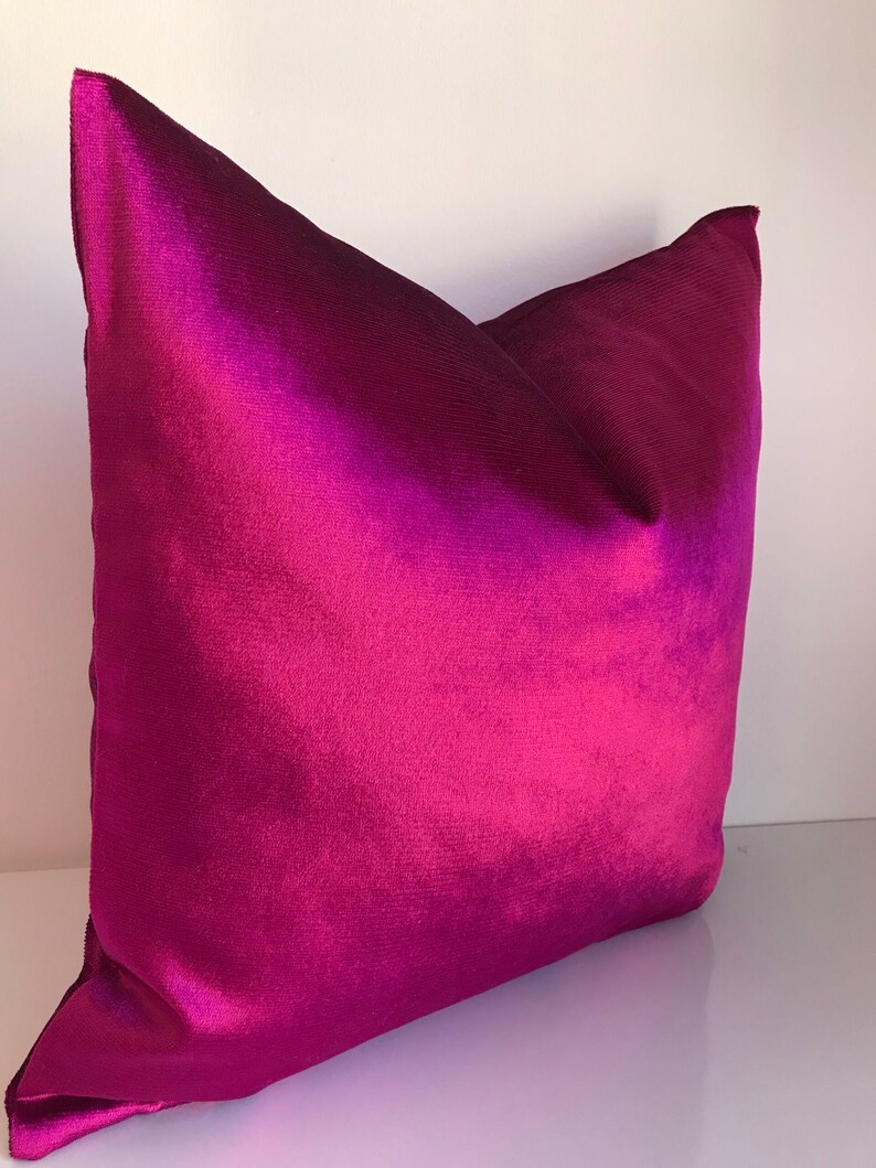 Luxury Velvet Fuchsia Pillow Cover Fuchsia Velvet Cushion Etsy