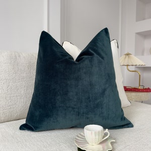 Handmade Cord Velvet Teal Blue Scatter Cushion Cover Navy Blue Pillow Cover any Custom Size Etsy Ireland