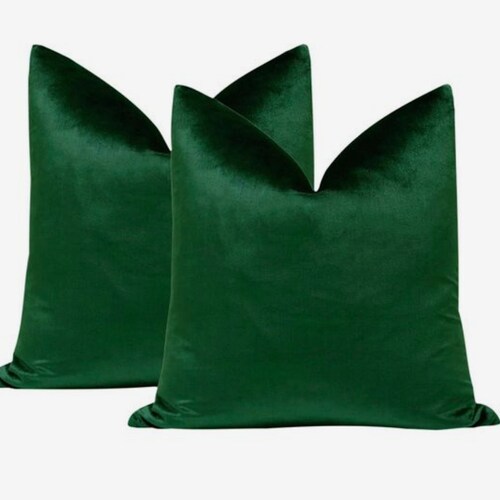 Luxury Shiny Green Velvet Pillow Cover I Christmas Green | Etsy