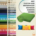 Outdoor Water Proof Cushion Cover Replacement, Garden Patio Pillow Covers, Outdoor Cushion Covers, ANY CUSTOM SIZE,(22 Color) Cover Only