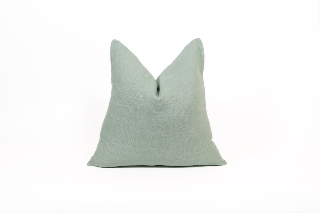 Natural Linen Mint Green Pillow Cover Sage Green Pillow Case Etsy