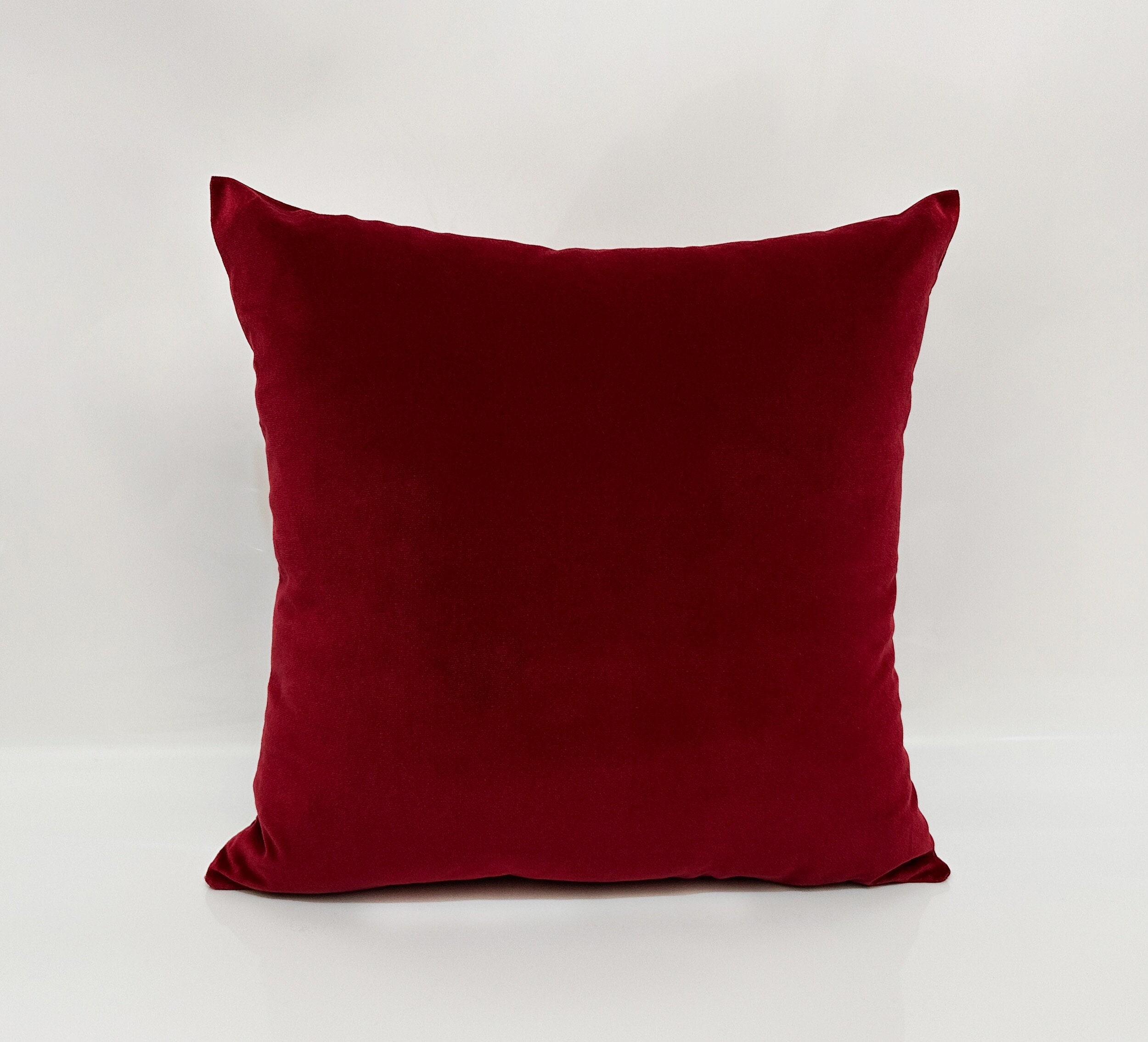 Luxury Velvet Wine Red Pillow Cover Christmas Decor Velvet