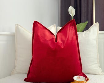 Samt rot Weihnachten Kissenbezug Home Decor Kissenbezug rot lumbalen Kissenbezug (Alle Größen)