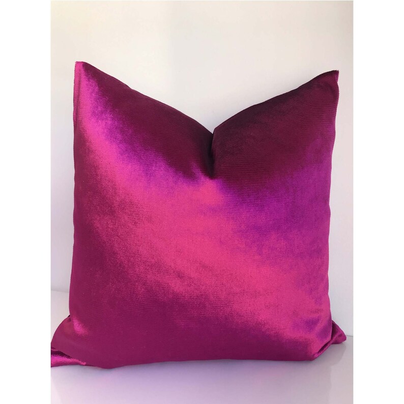 Luxury Velvet Fuchsia Pillow Cover Fuchsia Velvet Cushion Etsy